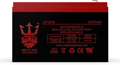 Neptune Power Brand NT1270 F1 12V 7Ah SLA Replacement Battery for APC Back-UP UPS ES 550 VA BE500C BE500U, RBC2, BE500R, BK300C, BK350, BK500, BK500BLK, BK500M, BK500MC, BK500MUS, SC420, SU420NET