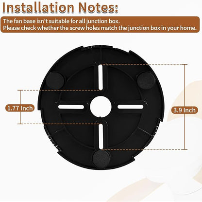 Glowall Small Ceiling Fan with Lights, 25 Inch Flush Mount with Remote Control, Reversible Quiet DC Motor, 3 Blades, 6 Speeds, Dimmable LED, Adjustable Color Temperature, Timer