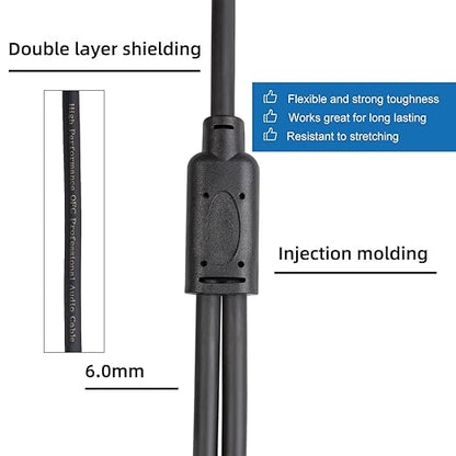Smithok XLR Splitter Cable,Female to Dual Male Y Cable (XLR Splitter 1 Female to 2 Male),Balanced Microphone Splitter Cord Audio Adaptor - 1.6ft /0.5m