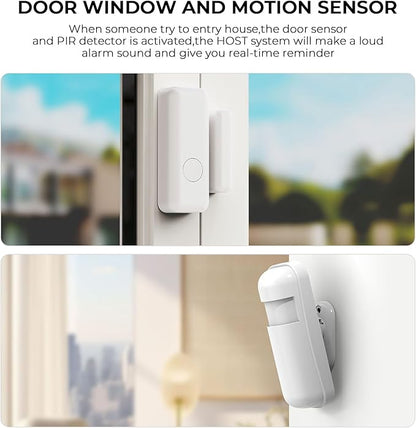 PGST Wireless Alarm System,Smart GSM 4G Home Security System with Door/Motion Sensors,Tuya APP Alerts,Compatible with Alexa&Google Assistant for Home,Villa,Apartment,Kids Safety,Pets