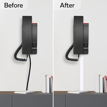 Rubber Bond TV Cord Hider Cable Protector - Strong Self Adhesive Wall Cord Cover Cable Hider - Low Profile Cable Management Wall Cord Concealer Cable Raceway