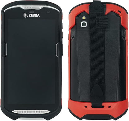 Protective Cover Bumper Case Rugged Boot with Hand Strap for Zebra TC51 TC510K TC52 TC56 TC57 (Red)