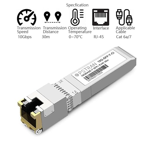 OPSTRAN 10GBASE-T SFP+ to RJ45 Copper Transceiver Module Compatible with Fortinet FN-TRAN-SFP+GC FS-TRAN-SFP+GC 10G SFP+ 30m Cat6a/7