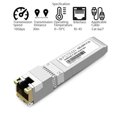 OPSTRAN 10GBASE-T SFP+ to RJ45 Copper Transceiver Module Compatible with Netgear AXM765 30m RJ45 Cat6a/7 4 Pack