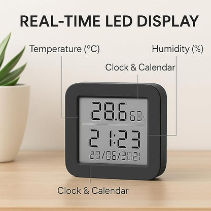 Toyanc Universal Remote Hub: WiFi IR Blaster with Built-in Temp & Humidity Monitor - Smart Home Automation for Air Conditioner, TV, & Audio - Compatible with Smart Life, Tuya, Alexa & Google