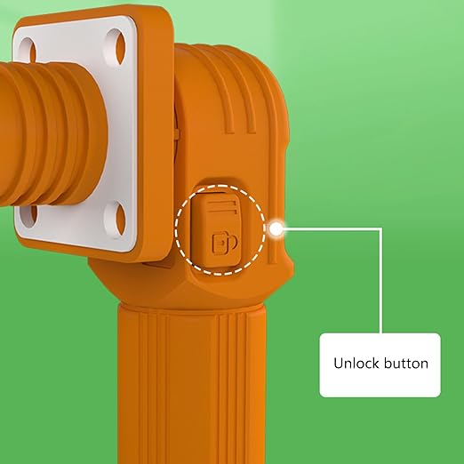120A Battery Energy Storage Connector, 25mm² High Current Connectors IP67 Waterproof Stud Wiring Power Adapter Quick Plug Terminal Right Angle Plug and Socket （1000V Orange)