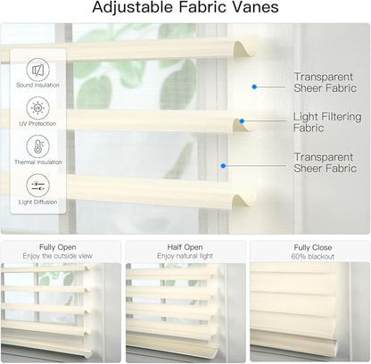 Tokblind Motorized Sheer Shade with Remote Control, Light Filtering Electric Roller Blind Compatible with Alexa via Hub, Rechargeable Smart Window Shade Custom Size (Light Filtering Beige)