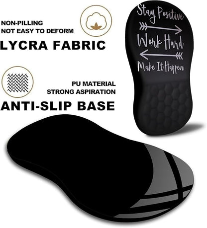 KUOSGM Mouse Pad Wrist Support, Ergonomic Mouse Pad with Massage Dot, Comfortable Computer Mouse Pad for Laptop, Wrist Rest Pain Relief Mousepad with Non-Slip PU Base for Office & Home, 12 x 8 in