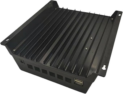 Saooer 100A MPPT Solar Charge Controller, 12/24/36/48V, LCD Display, Dual USB, Black