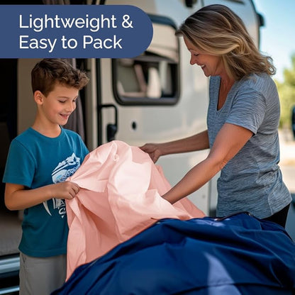 RV Short Queen Sheet Set 60 X 75 - 4 Piece RV Short Queen Bed Sheets - Soft, Breathable & Cooling - Designed for Bunks, Trailers & Campers - Fits 8” to 12" Mattress - Hotel Luxury Bedding - Baby Pink