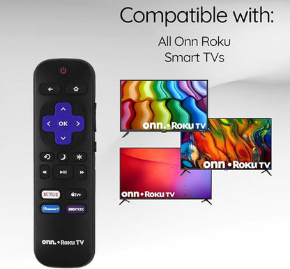 Ceybo Original OEM Replacement Remote Control for Roku Smart TV with Netflix, Paramount, Apple TV, and HBO Max Shortcut Buttons