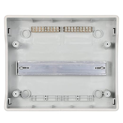 Mollom 12 Way Power Distribution Box with Bus Bars and Din Rail for Miniature Circuit Breaker MCB, Waterproof IP66.Padlock Available for Indoor and Outdoor Use