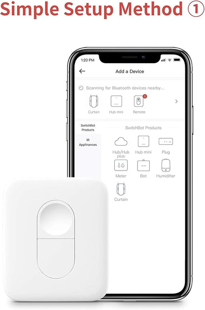 SwitchBot Automatic Curtain Opener with Remote - Bluetooth Remote Control Smart Curtain with App, Upgraded High-Performance Motor, Add SwitchBot Hub to Work with Alexa, Google Home, HomeKit (Curtain 3
