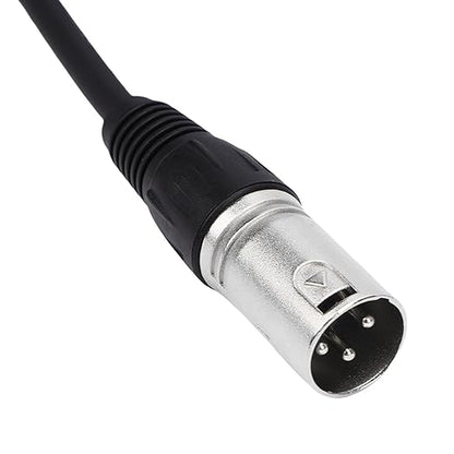 Estink XLR Splitter Cable 3 Pin Male to 3 Female Y Splitter with Zinc Alloy Connectors for Balanced Audio Signal in Studio Live Performance 2ft