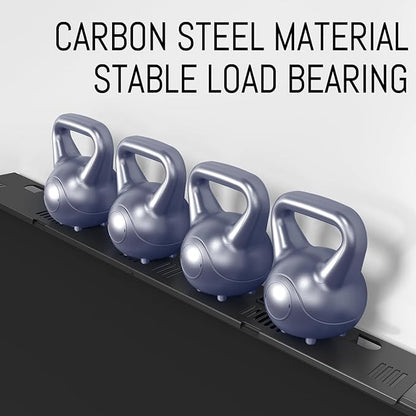 CABTE Adjustable Steel TV Top Shelf, Floating TV Stand, Universal Monitor Shelf for Soundbar, Game Console, Cable Box, Router Shelves (Black,33.86"x4.7" with Boxes)