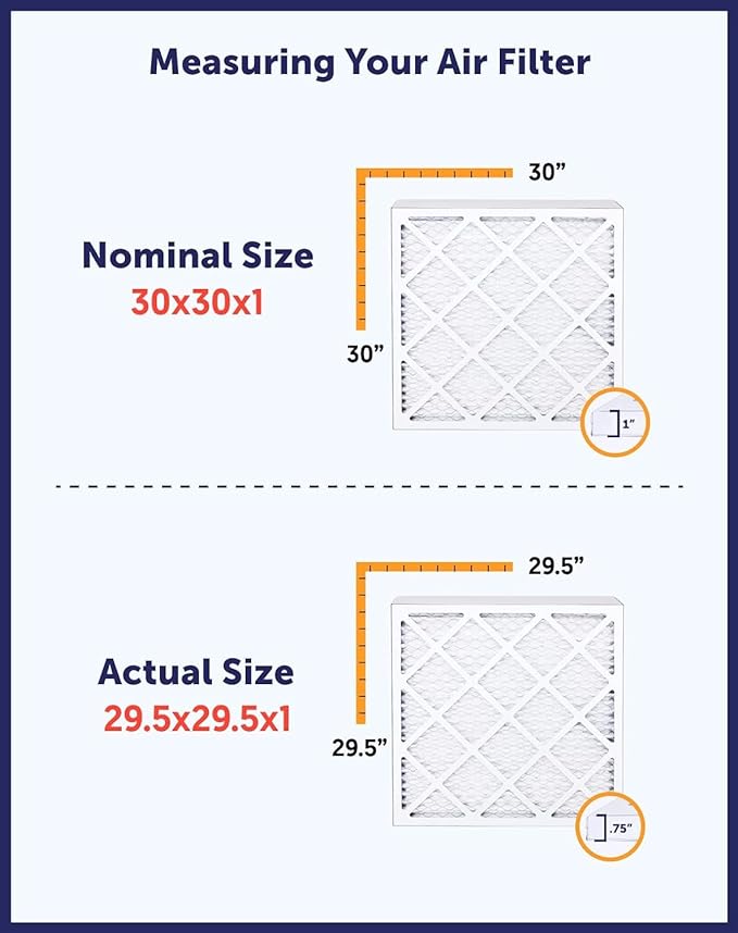 Filter King 38x12x1 Air Filter | 4-PACK | MERV 8 HVAC Pleated A/C Furnace Filters | MADE IN USA | Actual Size: 38 x 12 x .75"