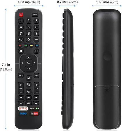 Replacement Remote Control for All Hisense 4K LED HD UHD Smart TVs (EN2A27), Fit for Hisense Android Smart TV EN2A27 EN2A127H EN2A27HT EN2AN27H EN2AS27H EN2B27 EN2C27