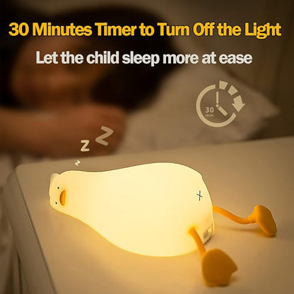 LEDHOLYT Night Light for Kids ,Cute Silicone Nursery Duck Lamp for Baby and Toddler,Fun Animals NightLight for Boys and Girls,Squishy Night Lamp for Bedroom,Kawaii Bedside Lamp for Kids Room