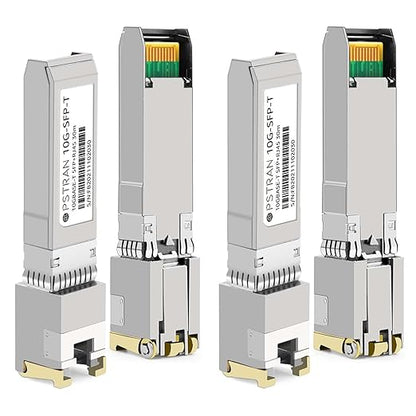 OPSTRAN 10GBASE-T SFP+ to RJ45 Copper Transceiver Module Compatible with HPE Aruba ProCurve JL563A 10G SFP+ 30m Cat6a/7 4 Pack