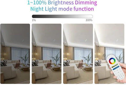 FCOB 5in1 LM052 Tuya Zigbee3.0 LED Controller Support Monochrome CCT RGB RGBW RGBCCT PWM LED Strip Compatible with Echo Plus Echo(4th Gen) Philip H-UE Home-kit Gateway Work with WR01RF WR02RF etc