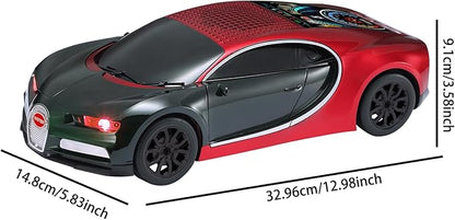 WSTER Luxury Sports Car Model Bluetooth Speaker with HD Sound, TWS Stereo Pairing, Display Screen, Built-in Microphone, Unique Bluetooth Car Speaker for Home, Party, Outdoor & Beach (Red)