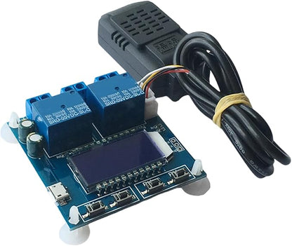 Double Output Digital Display Temperature Humidity Control Module Easy Read -20 to 60℃ Precisions Control Module Board Industrial Temperature Regulator