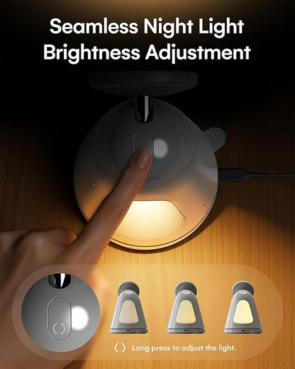 ZEEHOO 4 in 1 Wireless Charging Station for Apple,Mag-Safe Charger&Dimmable Light,Qi2 15W Rotating Fast Wireless Charger for iPhone 16,15,14,13,12&Pixel 10&iWatch&Samsung Watch&AirPods(30W Adapter)