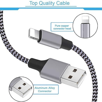 6FT Long iPhone Charger, [2Pack] Dual Port iphone Wall Charger Block Adapter with 6 Foot USB A to Lightning Fast Charging Cable Cord for iPhone 14/13/12/11/Pro Max/Pro/Plus,8 plus/7/6/XS/XR/X/SE, iPad