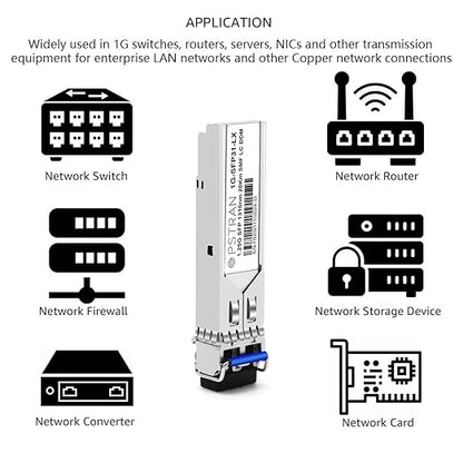 OPSTRAN 1000BASE-LX/LH SFP Optical Transceiver Module Compatible with TP-Link TL-SM311LS 1310nm 20km DOM Duplex LC SMF 4 Pack