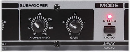 Rockville RX230 2-Way Stereo/3-Way Mono Crossover, XLR Input/Output, Adjustable Crossover Range, 24 dB/Octave Filters, Rack-Mountable for DJs and Live Sound