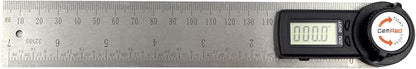 GemRed 82305 Digital Angle Finder GemRed Protractor Stainless steel 7inch 200mm (Black Button)