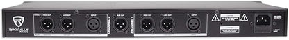Rockville RX230 2-Way Stereo/3-Way Mono Crossover, XLR Input/Output, Adjustable Crossover Range, 24 dB/Octave Filters, Rack-Mountable for DJs and Live Sound