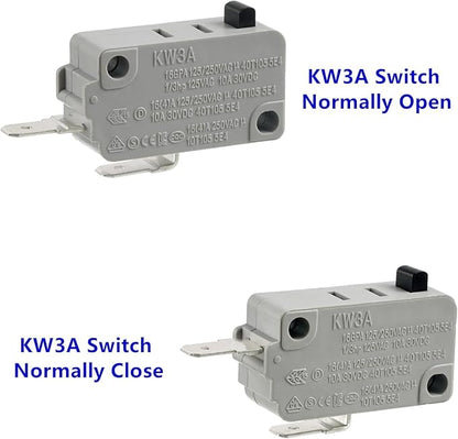 BOJACK Microwave Oven Door Switch KW3A 16A 125/250 V Door Interloc (Pack of 2 pcs Normally Close and 2 pcs Open Switchs)