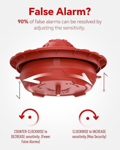 Pool Alarm, Floating Pool Safety Alarms for Inground & Above Ground Pools – Loud 110dB Alert, Adjustable Sensitivity, Protection for Kids & Pets (Hot Red)