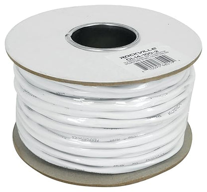 Rockville CL14-100-2 14 AWG 100ft Speaker Wire, CL2 Rated, 70V/100V Compatible, in-Wall/Ceiling, Oxygen-Free Copper, Low Resistance, Perfect for Home and Commercial Audio
