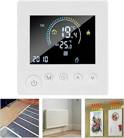 Sumsoctober Smart WiFi Floor Heating Thermostat for Tuya Programmable Energy Saving Controller with Child Lock and Weather Updates(3A)