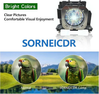 SORNEICDR ET-LAV200 Replacement Projector Lamp Bulb Compatible with Panasonic PT-VX500 VX501 VX510 VW430 VW431D VW435N VW440 VX505N VW430U VW431DU, with Housing