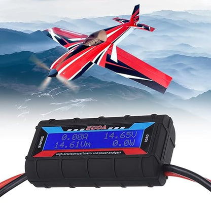 The Perfect Part Battery Monitor - 200A DC Amp Meter, Power Monitor with LCD Display for Clear Reading, RV Battery Monitor to Calculate the Voltage, Current, Power, Discharge Time, Power Meter Monitor