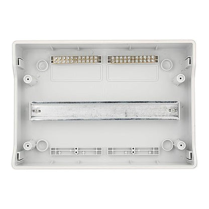 Mollom 15 Way Power Distribution Box with Bus Bars and Din Rail for Miniature Circuit Breaker MCB, Waterproof IP66.Padlock Available for Indoor and Outdoor Use
