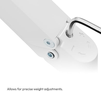 Pixio PS2S Titan White Ultrawide Mega Heavy-Duty Premium Single Monitor Arm Stand fits up to 57 inch Monitors Holds up to 59.4lbs VESA Compatible Integrated Cable Management