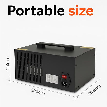 Industrial Ozone Machine 16000mg/h High Output Air Cleaner, Removes Odors, for Smoke, 60-Min Timer for Large Spaces, Ideal for Commercial & Home Use