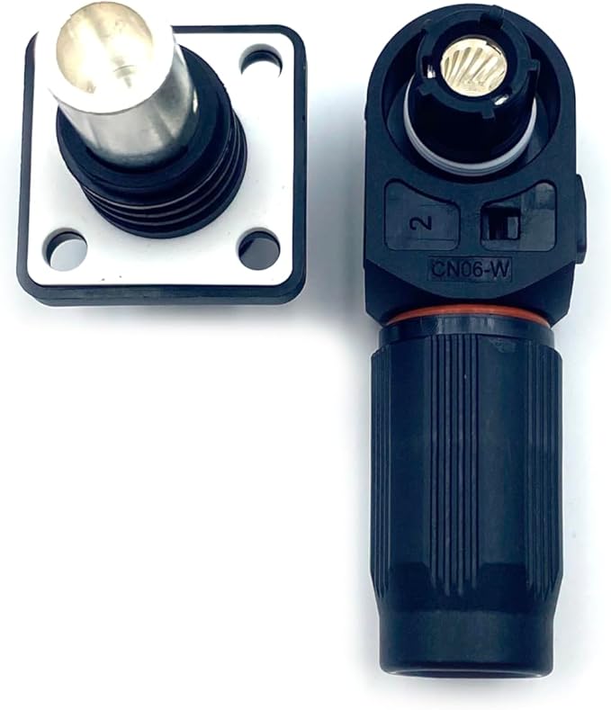 1 Set Battery Energy Storage Connector, 100A High Current Connectors Quick Plug Terminal Black Right Angle Plug and Socket IP67 Waterproof Power Adapter Crimping 16mm² Wiring (1000V)