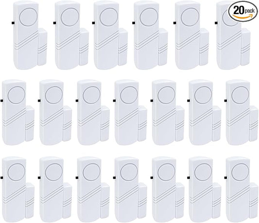 Door Window Alarm, 90DB Door Alarms for Kids Safety, Wireless Sensor Door Window Burglar Alarm-Window Pool Alarms for Home Office House, 20 Pack (20 Pack)