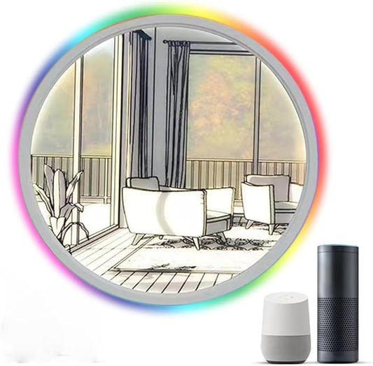 LIJIZAMI 12" Smart Wall Sconce, Decorative Lamp, Light Painting, Recessed Ceiling Light, Compatible with Alexa, Google Home, for Bedroom, Study, Living Room Voice/Remote/App Controls