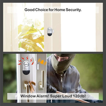 Door Alarms for Kids Safety, 6 Pack 120dB Pool Alarm Sensor for Doors and Windows, Window Alarms for Home Security, Burglar Intruder Entry Alert for Toddlers Personal Security