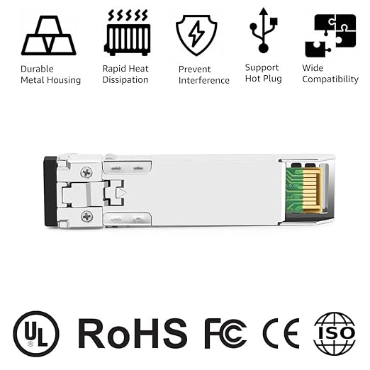 OPSTRAN 10GBASE-LR SFP+ Optical Transceiver Module Compatible with Ubiquiti Unifi UF-SM-10G 10G SFP+ LR 1310nm 10km DDM Duplex LC SMF 10 Pack