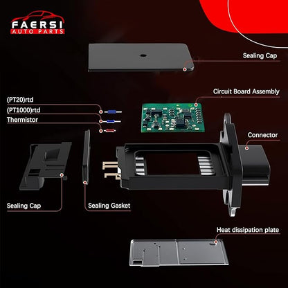 FAERSI Mass Air Flow Sensor Meter MAF 22680-7S000 AF10141 for 2003-2014 Altima & 2004-14 Maxima & 07-12 Sentra & 05-15 Xterra & 2003-2014 Murano | Infiniti 08-13 G37 & 05-08 G35 & More