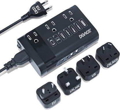 Upgraded 220V to 110V Converter for European Travel- 350W Voltage Converter US to Europe for Using Most U.S. Travel Devices Abroad- Hair Straightener Curler Shaver Toothbrush Laptop Camera Phone