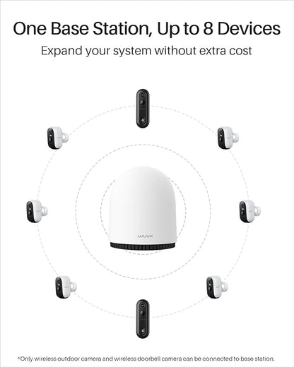 WUUK Security Cameras Wireless Outdoor, Indoor Camera, Home Surveillance System, 2K, No Monthly Fee, Motion Alert, Night Vision, 2.4/5 GHz WiFi, Compatible with Alexa & Google, 4-Camera Kit