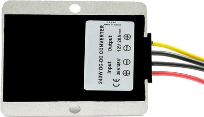 MGGi DC/DC Converter Regulator 36V 48V Step Down to 12V 20A 240W, Power Supply Module Buck Transformer, Waterproof Voltage Reducer, for Golf Cart, forklifts, Car